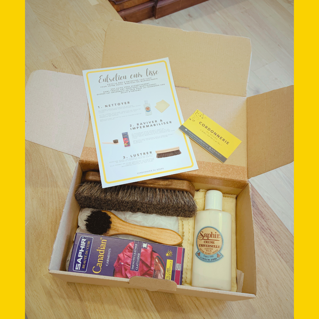 La grande Box d'entretien cuir lisse